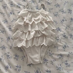 NWOT Baby Gap Ruffled Eyelet Swimsuit